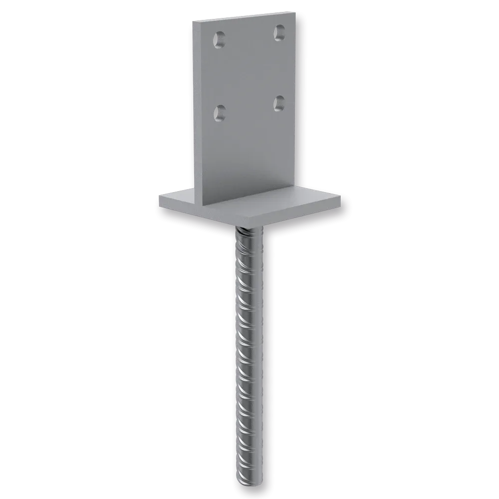 patka šroubovací T,  80x100mm, výška 120-180mm, Zn